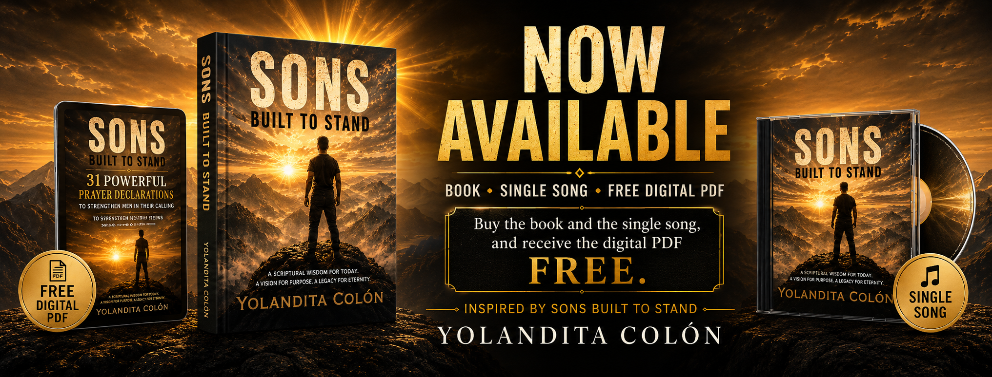 Sons Built to Stand now available announcement graphic